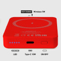 5000 mAh wireless magnetic Power Bank Red