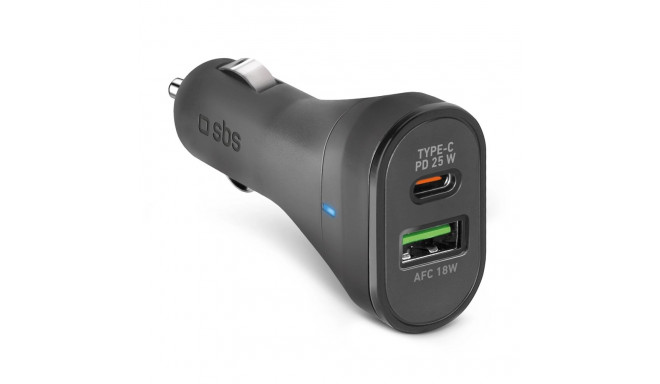 25W car charger - Ultra-fast charging with Power Delivery Black