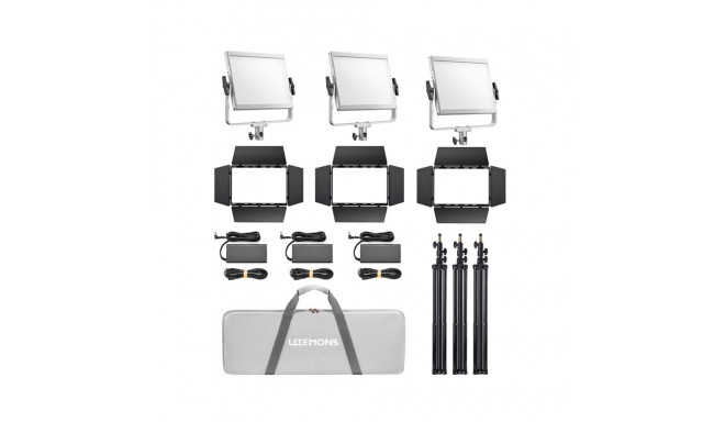Godox Litemons LP600R RGB LED Light Panel 3 light kit