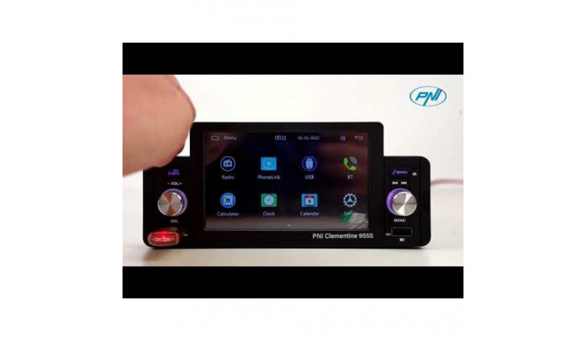 Car MP5 player PNI Clementine 9555 1DIN display 5 inch 50Wx4, Bluetooth, FM radio, Carplay, RDS func