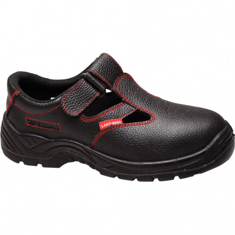 Sandały bez podnoska skórzane czarne, o1 fo sr,"40",ce,lahti