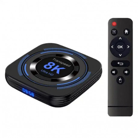 Tvix 8K H618 8K meedia esitusseade nutiteleribox 4GB + 32GB Android 12 Bluetooth / Wi-Fi Must
