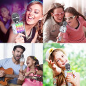 Bemi M85 Karaoke Kids & Adult Fun Effect Microphone with Speakers & Recod Micro SD USB Bluetooth Sil