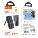 HOCO powerbank 5 000 mAh with built-in connector Lightning 2A J106 black