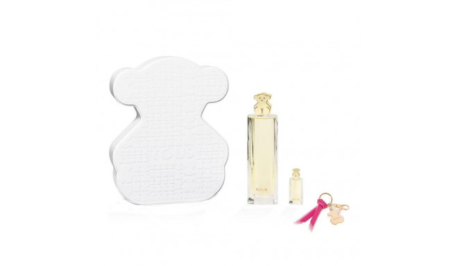 TOUS FRAGANCIA EAU DE PARFUM 90ML VAPORIZADOR + MINIATURA 4 5ML + LLAVERO EN CAJA METALICA