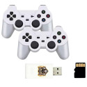 GameBox HY00 64bit Retro 20K Game 4K Hdmi stick console / Android Box x2 wireless controllers White