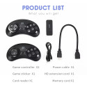 Data Frog Y2 SG900 16bit Retro Game Hdmi stick console with Sega games x2 wireless controllers Black