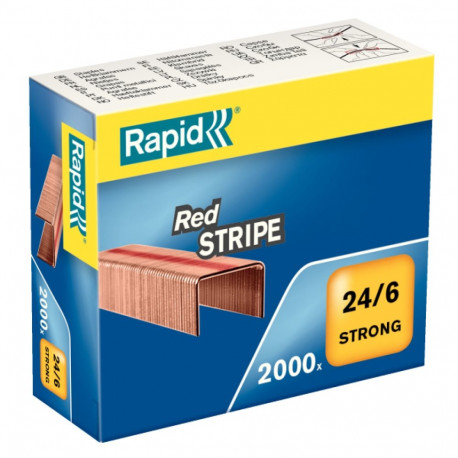 Klamber 24/6 RAPID Red Stripe Strong tsink 2000tk