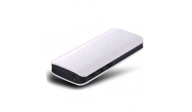 PowerMax 20000mAh Mega Power Bank Laadija 3x USB 2.1A / MicroUSB sisend + LED Taskulamp Valge