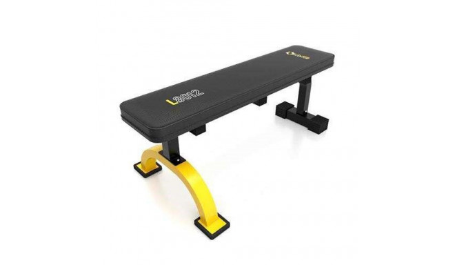 HMS Fitness L8012 Flat weight training bench Gym, Home Black, Yellow