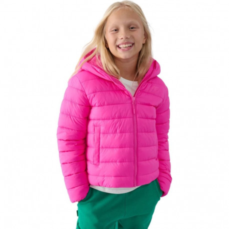 Girls' down jacket 4F F449 fuchsia 4FJWAW24TDJAF449 55S 158cm