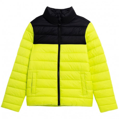 Boy's down jacket 4F juicy green 4FJSS23TDJAM077 45S 164cm