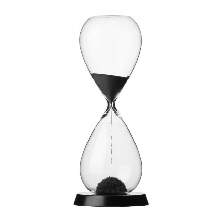 RITUALI DOMESTICI SCORRENDO Hourglass black 11 x 32 cm