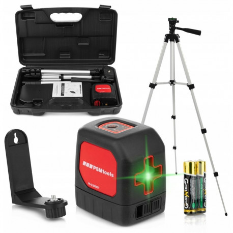 roheline ristjooneline laser 30 m, komplekt statiiviga