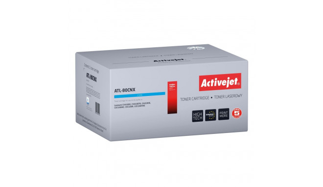 Activejet ATL-80CNX tooneri kassett (asendus Lexmark 80C2HCE, Supreme; 3000 lehte; sinine)