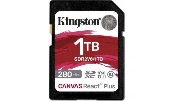 Kingston Canvas React Plus V60 1TB UHS-II SDXC mälukaart