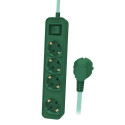 Philips Extension Cord Surge Protector 4 Sockets 1.5m Green
