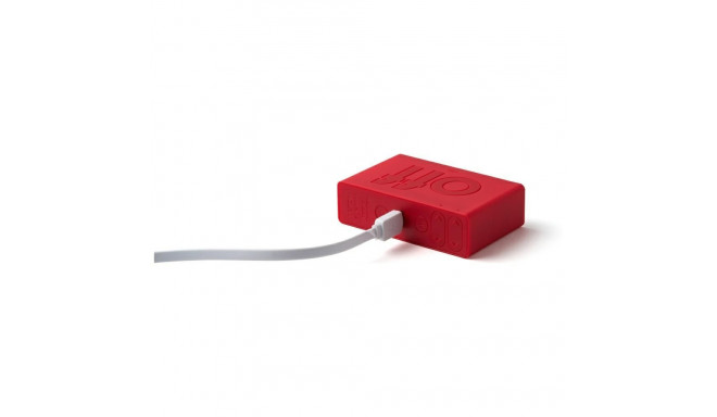Lexon Flip Mini Dual-Sided Alarm Clock red LR158R4