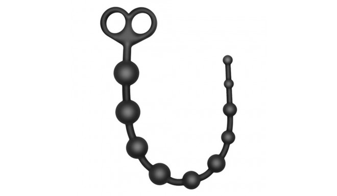 Anal Beads S Pleasures Flexer Black Silicone