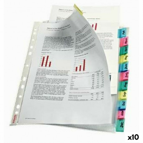 Katted Esselte Index Pockets 12 Lehed polüpropüleen Läbipaistev A4 (10 Ühikut)