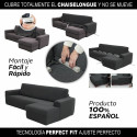 Atpūtas krēsla pārvalks ar īsu labo roku Sofaskins NIAGARA 210 - 340 cm - Fuksija