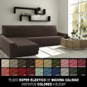 Cover for chaise longue with long left arm Sofaskins NIAGARA 210 - 340 cm - Fuchsia
