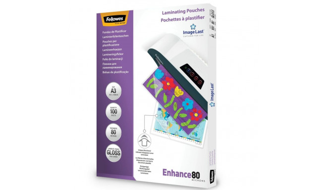 Laminating sleeves Fellowes 5306207 Transparent A3 (100 Units)