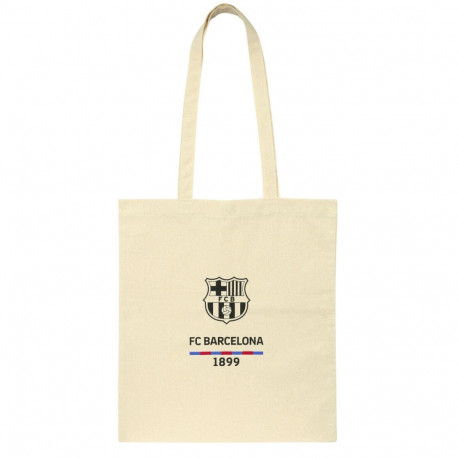 Bag F.C. Barcelona Beige Cotton
