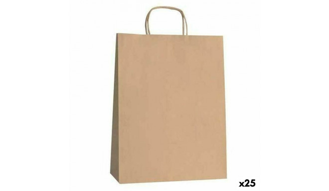 Bags Fama Brown With handles 125 g/m² 21 x 11 x 29 cm (25 Units)