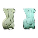 Vase Home ESPRIT Blue Green Crystal 18 x 17 x 28 cm (2 Units) Vase Home ESPRIT Blue Green Crystal 18 x 17 x 28 cm (2 Units)