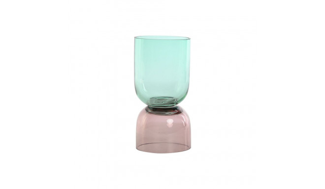 Vase Home ESPRIT Bicoloured Crystal 10 x 10 x 21 cm