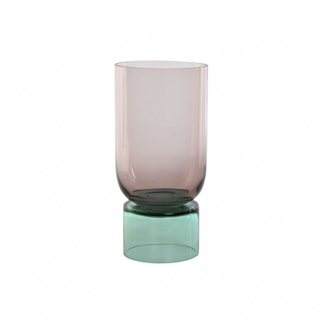 Vase Home ESPRIT Bicoloured Crystal 15 x 15 x 32 cm