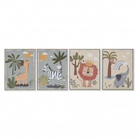 Maal Home ESPRIT Laste loomad 30 x 3 x 40 cm (4 Ühikut)