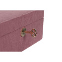 Jewelry box Home ESPRIT Cream Magenta 27 x 19 x 9 cm