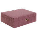 Jewelry box Home ESPRIT Cream Magenta 27 x 19 x 9 cm