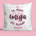 Cushion Roymart PARA LA MEJOR AMIGA DEL MUNDO White Pink 40 x 40 cm