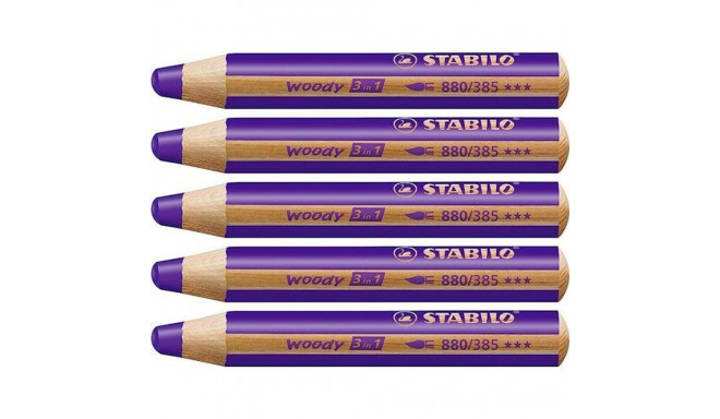 Värvilised pliiatsid Stabilo Woody Lilla 3-in-1 (5 Ühikut)