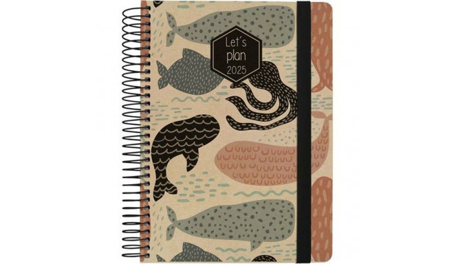 Diary Grafoplas Nature Design A5 14,8 x 21 cm Whale 2025