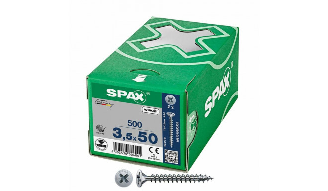 Box of screws SPAX Wirox Z2 Flat head 3,5 x 50 mm 500 Units