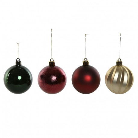 Christmas Baubles Home ESPRIT Red Green Polyethylene 28 x 12 x 42 cm (34 Pieces)