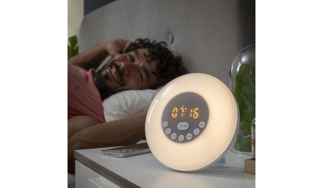 Taaslaetav Kõlariga Päikesetõusu Äratuskell Sunrilk InnovaGoods