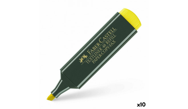 Highlighter Faber-Castell TEXTLINER 48 Yellow (10 Units)