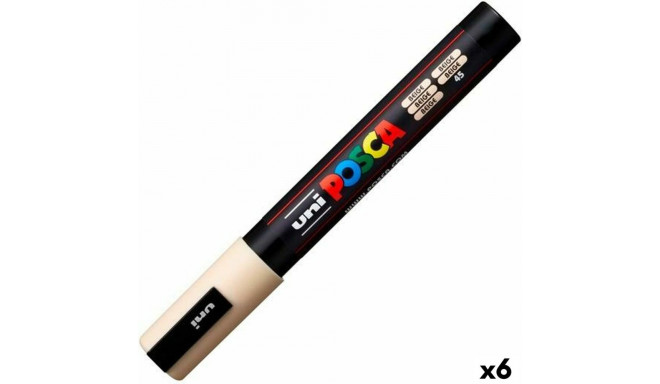 Acrylic paint marker POSCA PC-5M Beige 1,8-2,5 mm (6 Units)