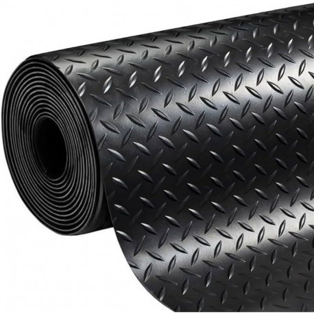 Vaip Exma Must Naturaalne kumm 1 x 10 m Teemant