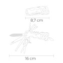 Taskunuga EDM 08557 K2 Hõbedane Karabiinkonks