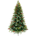 Christmas Tree Home ESPRIT Red Green PVC Metal 129 x 129 x 210 cm