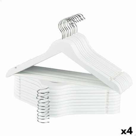 Riidepuude komplekt Max Home Valge Puit Teras 44,5 x 23 x 1 cm 20 Tükid, osad (4 Ühikut)