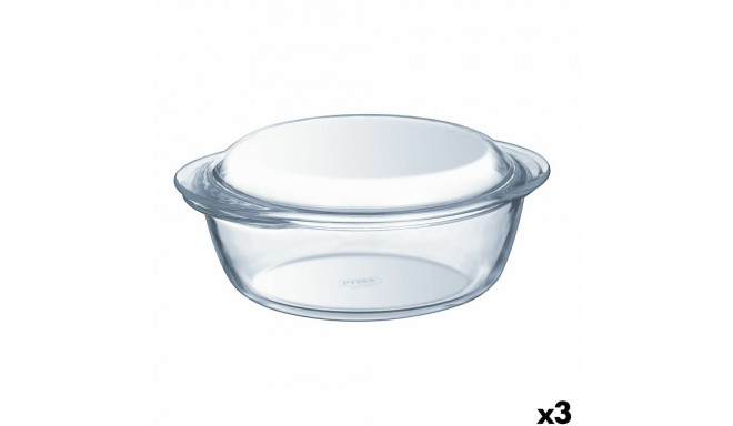 Kastrul kaanega Pyrex Essentials Läbipaistev 3,2 L (3 Ühikut)