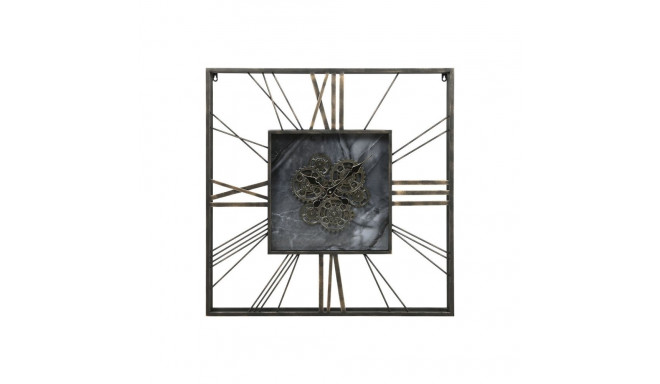 Seinakell Home ESPRIT Must Kuldne Metall Kristall 80 x 8 x 80 cm