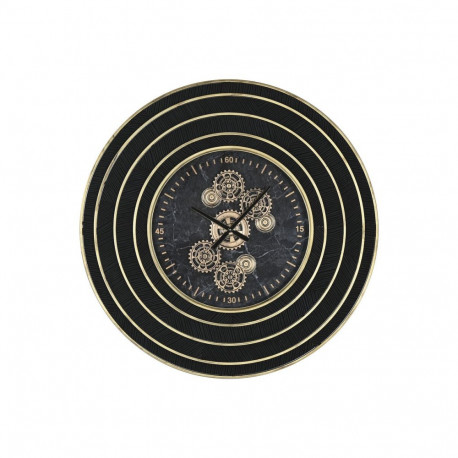 Wall Clock Home ESPRIT Black Golden Metal Crystal 108 X 8,5 X 108 cm